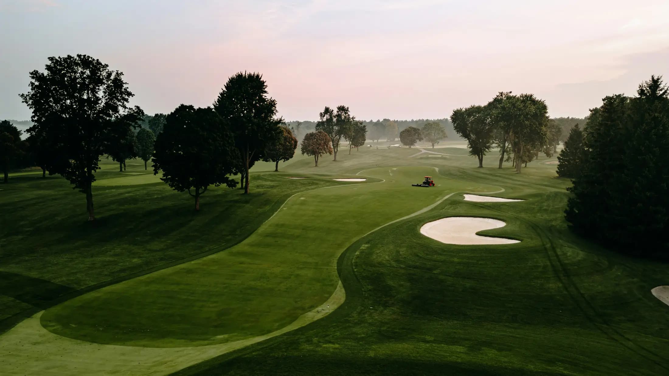 A golf course at first light